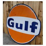 Porcelain Gulf sign 79"72"