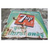 Tin 2pc 7up sign 93"84"