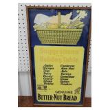 Framed Butternut Bread advertising 15"27"