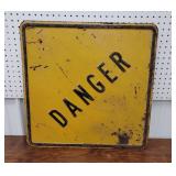 Steel danger sign 24"sq