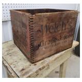 Welches grape juice crate 14"14"11" advertising