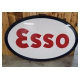 Porcelain double sided Esso sign with steel ring