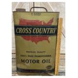Cross Country 10 quart motor oil can