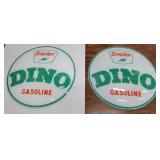 2x$ -2 Sinclair Dino gas globes original/antique