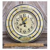 Wheatena metal clock