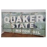 Tin Quaker state oil sign 70"35"