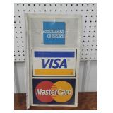 Credit card flange sign 11"20"