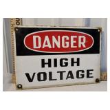 DANGER Porcelain high voltage sign