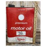 Agway 2 gallon motor oil can