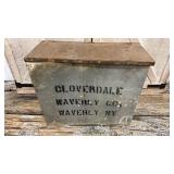 Cloverdale milk box - Waverly NY