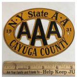 Cayuga County AAA badge 1931