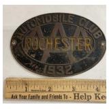Rochester AAA badge 1933