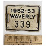 1952-53 Waverly tag