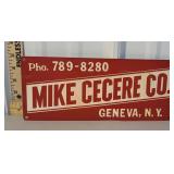 Tin Geneva NY sign - Mike Cecere Co.