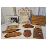 Box of fun little signs - mostly from the 1940s