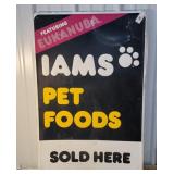 36" Embossed Metal sign - IAMS pet foods