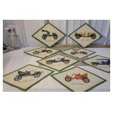 Set 8 cardboard soda?? Auto advertising signs