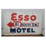 Wood esso motel sign 60"36"