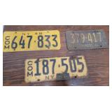 3 commercial NY license plates