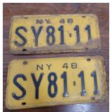 Pair NY license plates