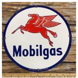 Porcelain Mobilgas sign