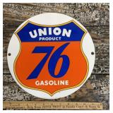 Porcelain Union 76 Gasoline sign