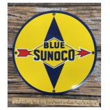 Porcelain Blue Sunoco sign