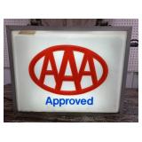 Double-sided light up AAA sign approx 30"x24"