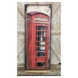 Telephone booth sign approx 12"x30"