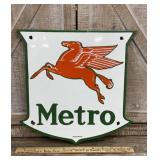 Porcelain Metro sign