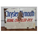Royal Chrysler tin sign