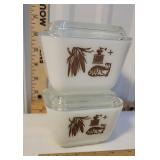 2 Pyrex refrigerator dishes