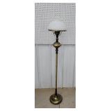Floor lamp w/Hobnail Milk glass shade