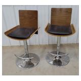 Pair adjustable MCM Retro stools
