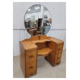 Mid century vanity with mirror