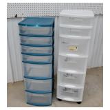 2 plastic storage cabinets