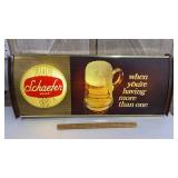 Schafer beer light up sign - a little warped