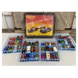 Matchbox case full of Hot Wheels & Matchbox cars