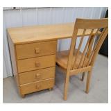 Maple desk with chair 40"20"30"