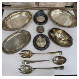 Box of silver serverware