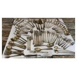 Box of misc vintage flatware