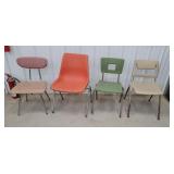 4 mid century chairs
