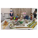 Nutcrackers, Easter decor, music box etc