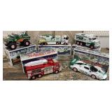 5 Hess trucks w/ original boxes - 1 is stained