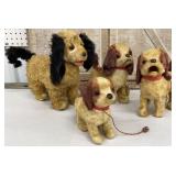 Crate of vintage battery operated dogs - need