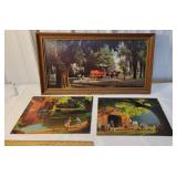 3 Paul Detlefsen prints - blacksmith, water