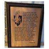 Roosevelt framed quote