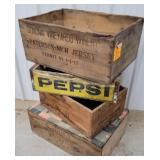 4 wooden crates
