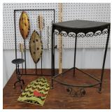 End stand and tin art