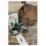 Leather bag & twin mantle propane lantern
